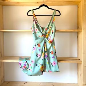 Zara Patterned Satin-Feel Jumpsuit